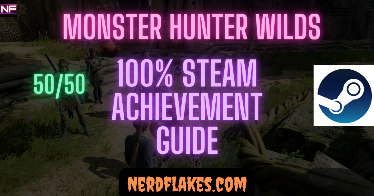 Monster Hunter Wilds achievement guide featured image showing complete 100 percent completion roadmap