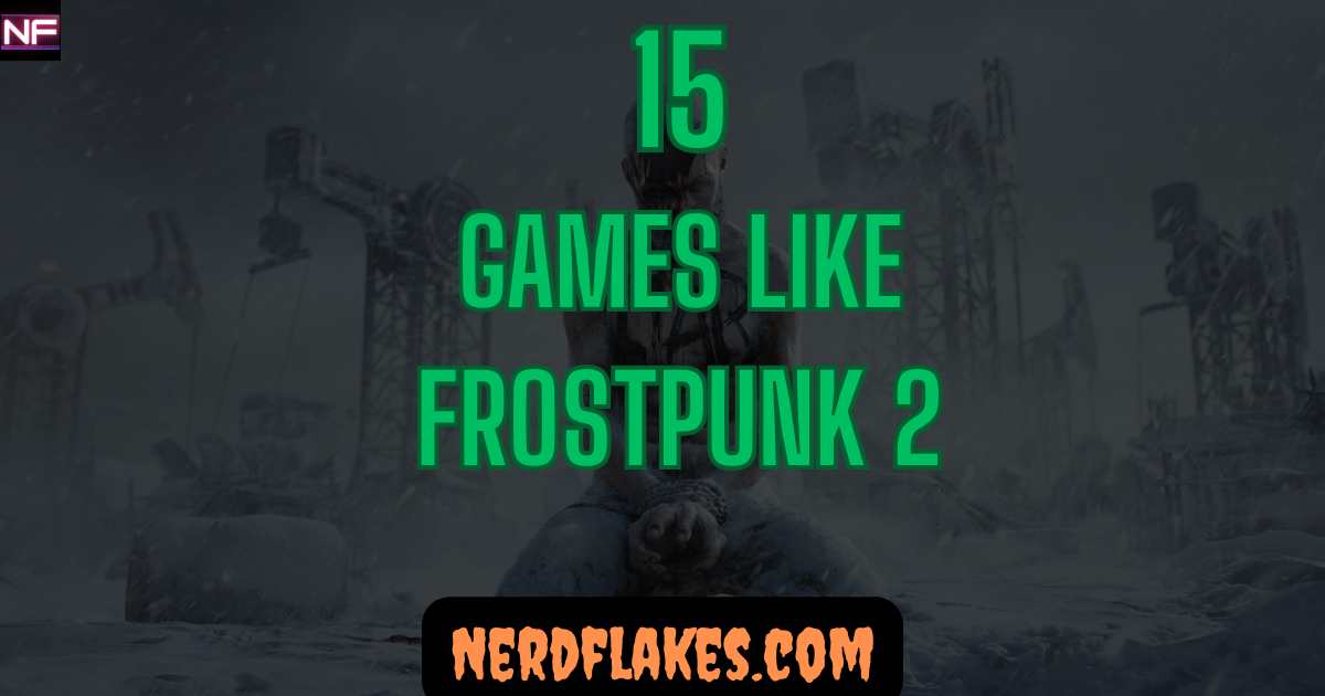 Snow-covered post-apocalyptic city with a central generator, representing games like Frostpunk 2