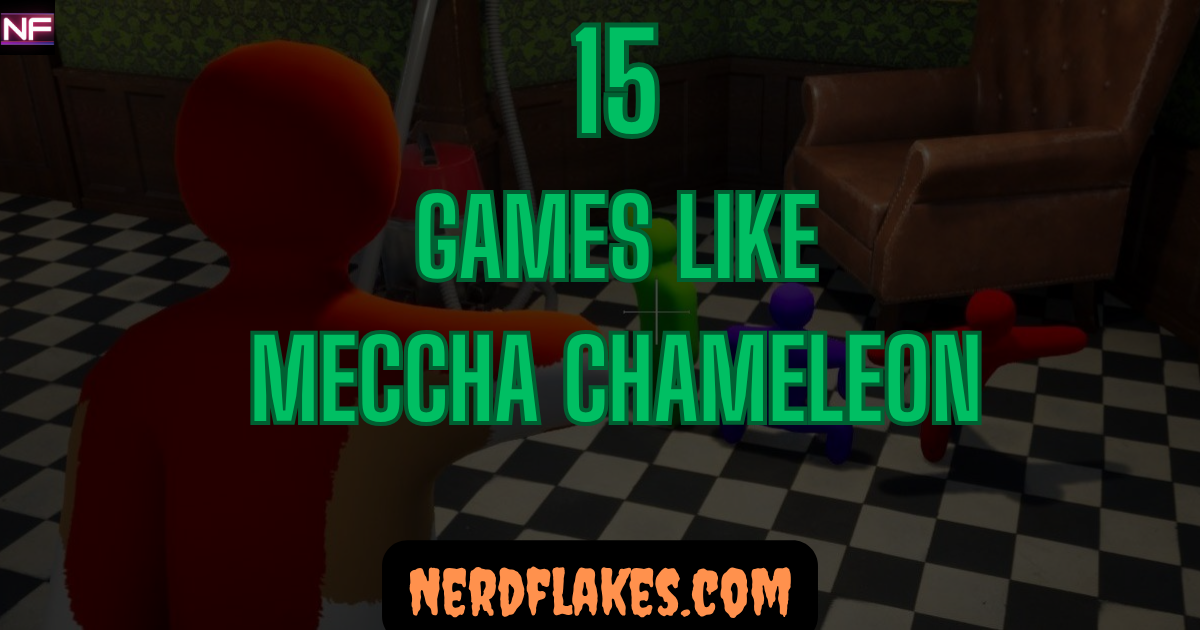 Games like Meccha Chameleon featured collage showing top prop hunt and hide-and-seek party