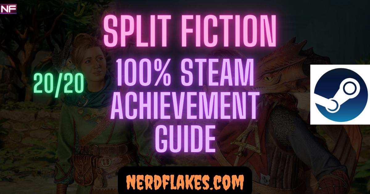 Split Fiction achievement guide cover showing Zoe and Mio