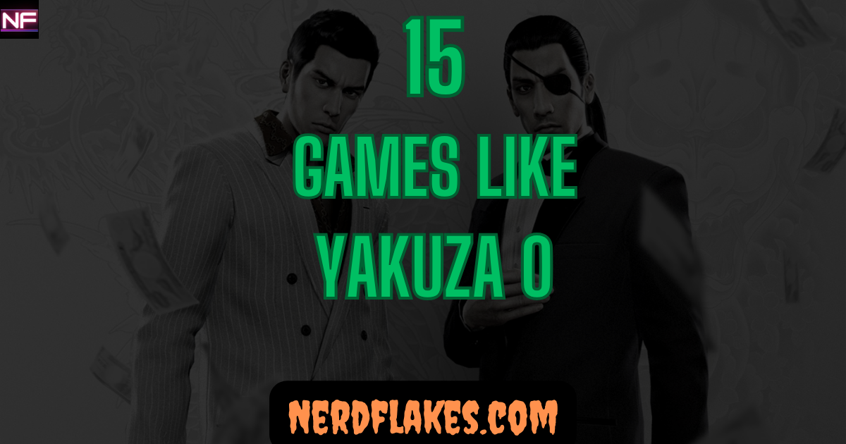 Two rival characters facing off on a neon-lit Japanese street, representing games like Yakuza 0