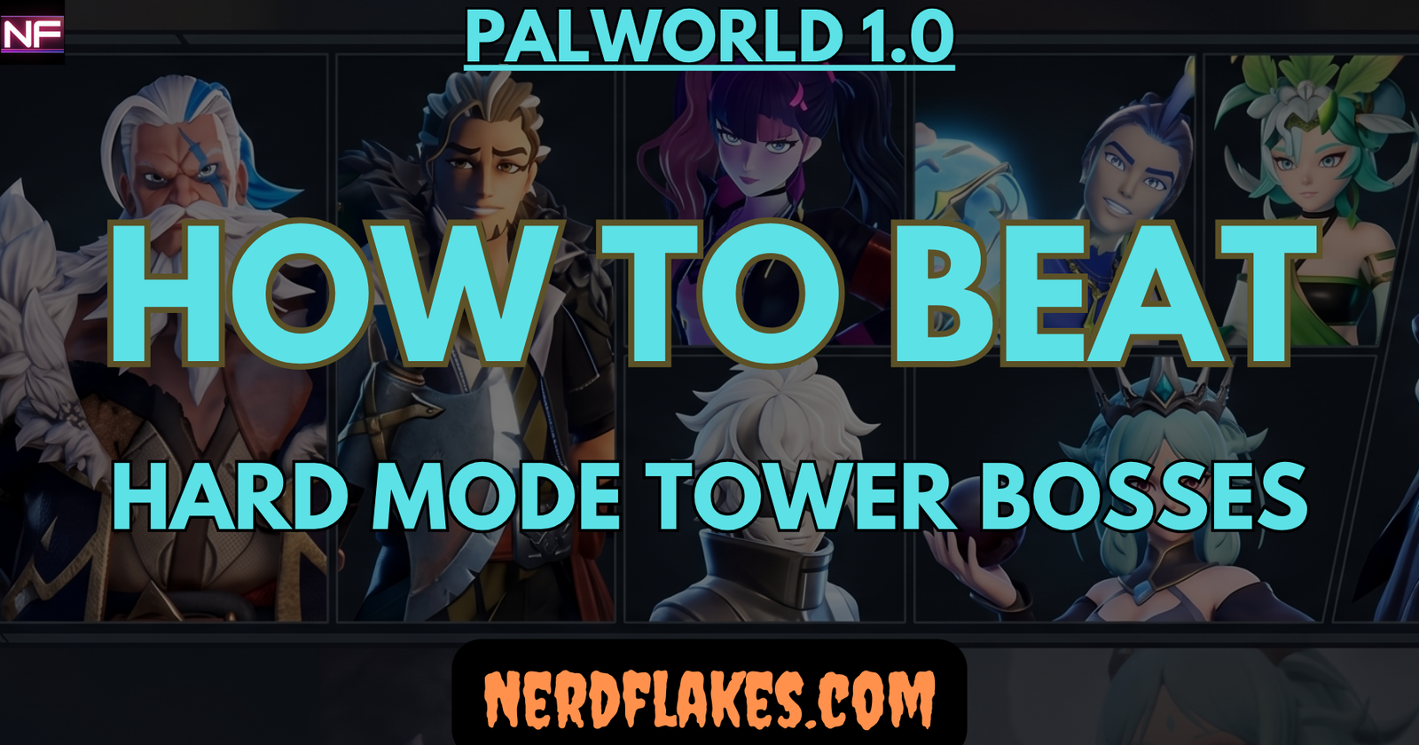 Palworld player facing a tower boss and its human partner in a boss arena