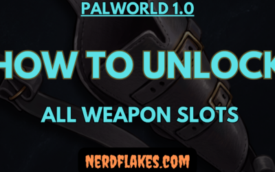 Palworld weapon wheel showing all six weapon holster slots in Palworld 1.0